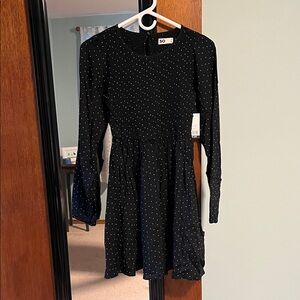 NEWw/Tags SO Black Dress with White Dots size XS